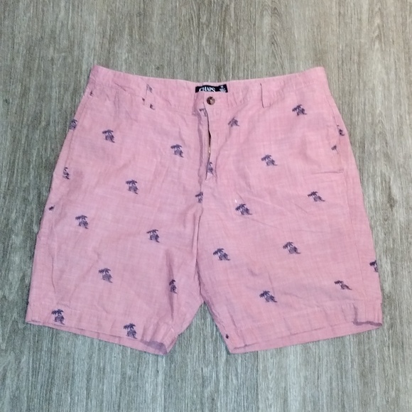 Mens Chaps Ralph Lauren Palm Tree Print Lightweight Chino Shorts 38 - Picture 2 of 6